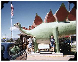 Jay, Lyndsey and a Dinosaur